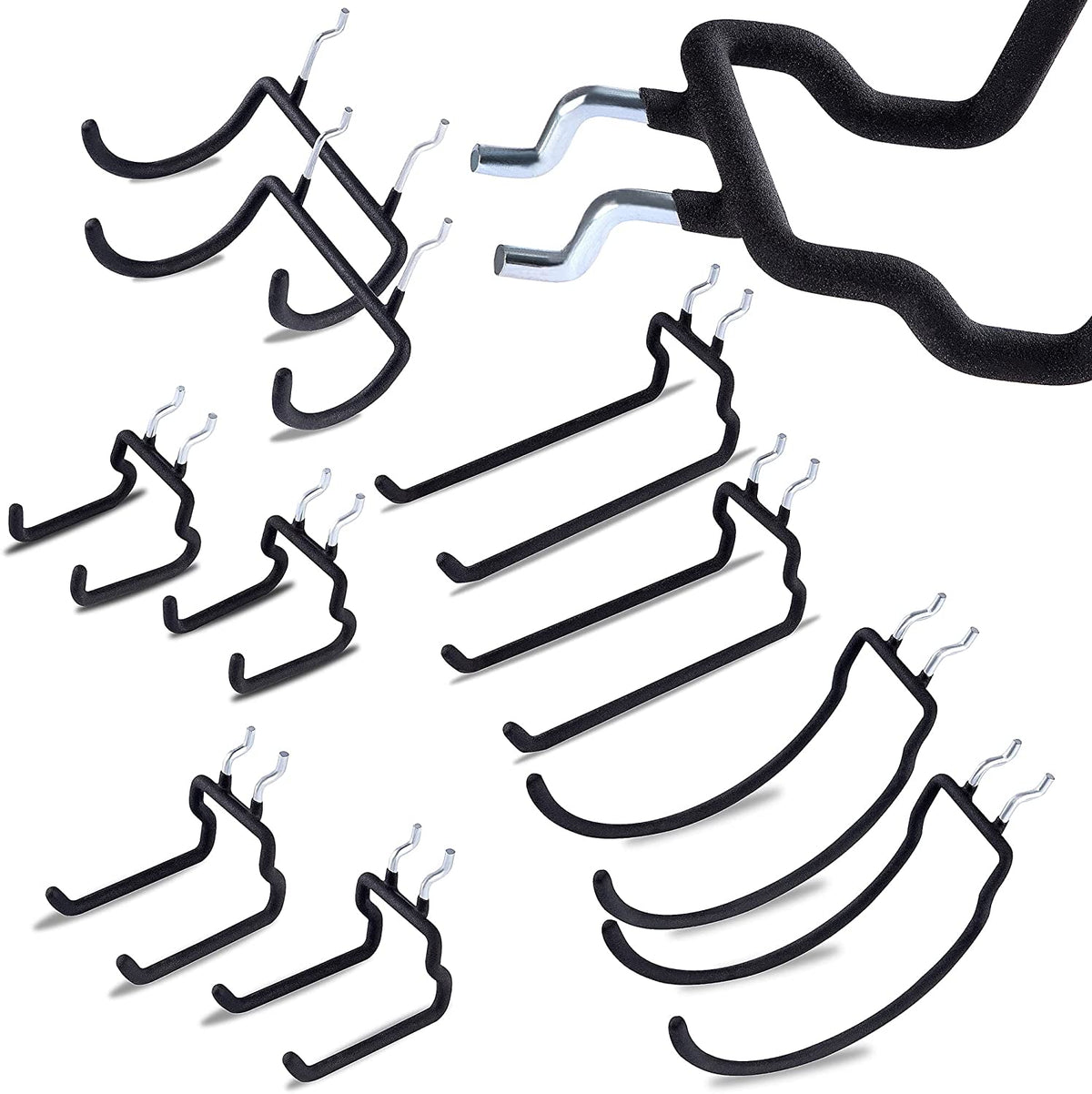 50pcs 8 x 1/4 PEG BOARD HOOKS Shelf Hanger Kit Garage Storage Hanging